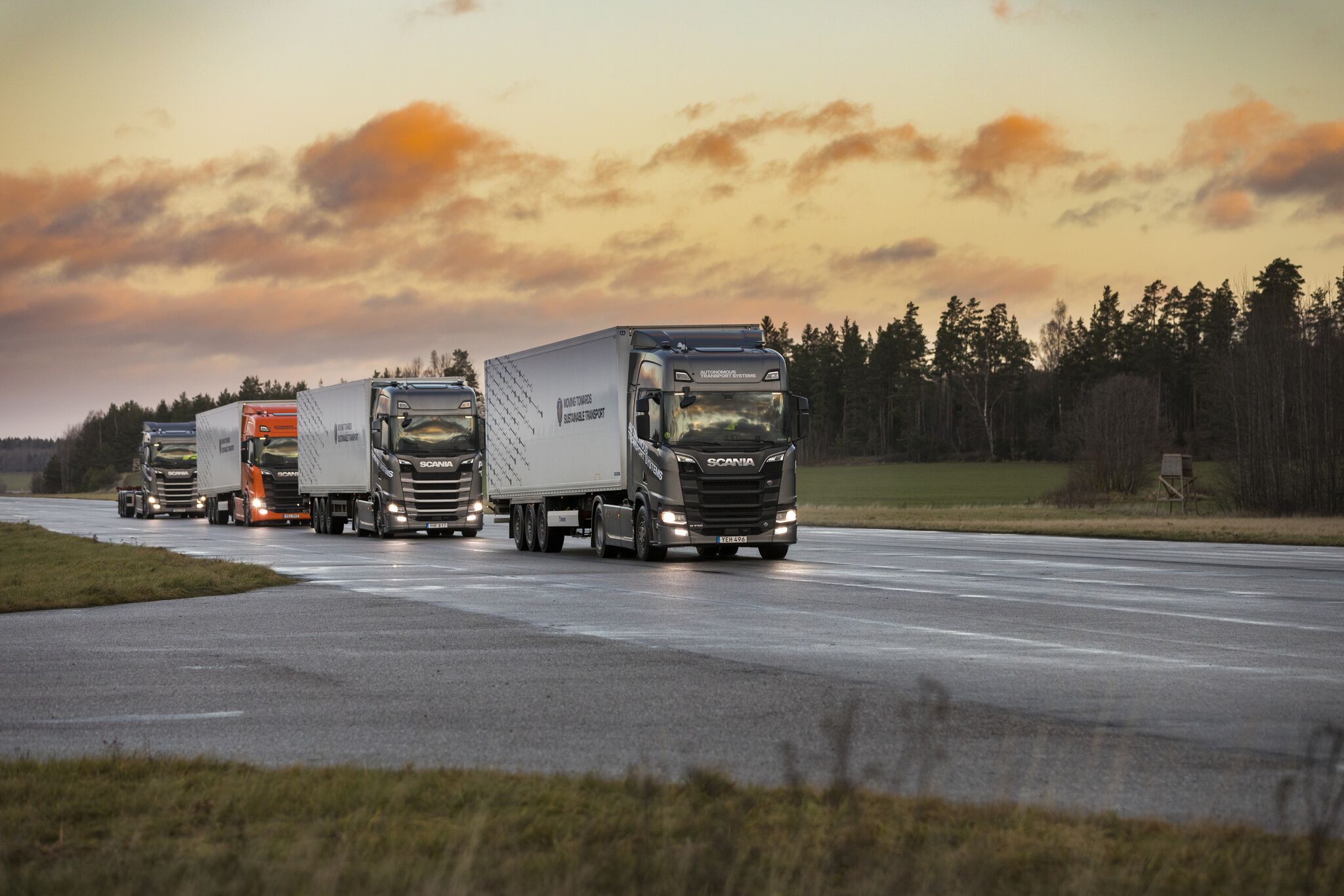 Scania готовится к тестированию технологии Platooning в России