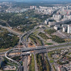 Развязку на пересечении Волоколамского шоссе и МКАД могут завершить в этом году
